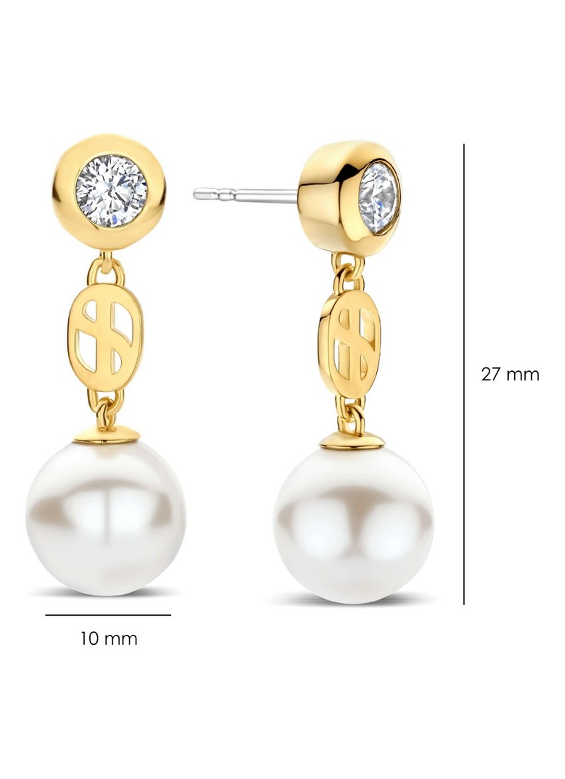 TI SENTO - Milano Oorstekers verguld 78096YP - detail 2 goud