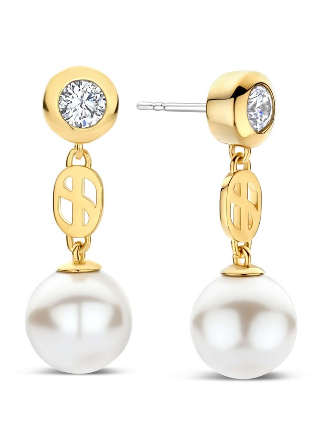 TI SENTO - Milano Oorstekers verguld 78096YP - voorkant 3 goud