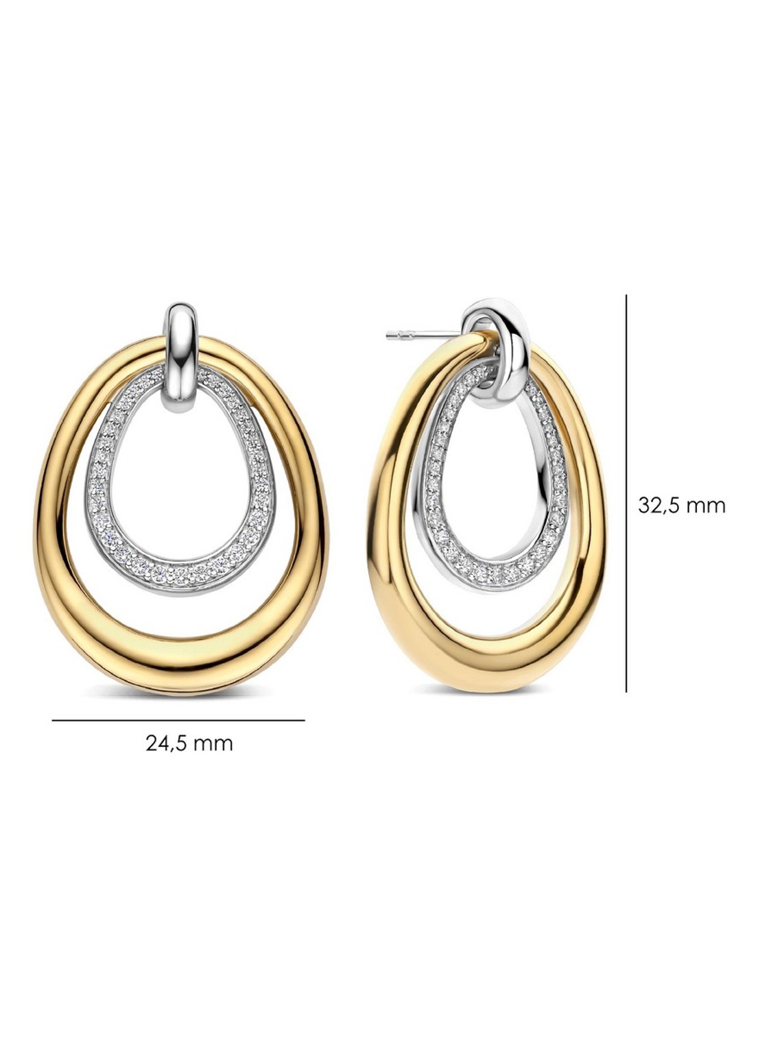 TI SENTO - Milano Oorstekers verguld 78097ZY - detail 4 zilver