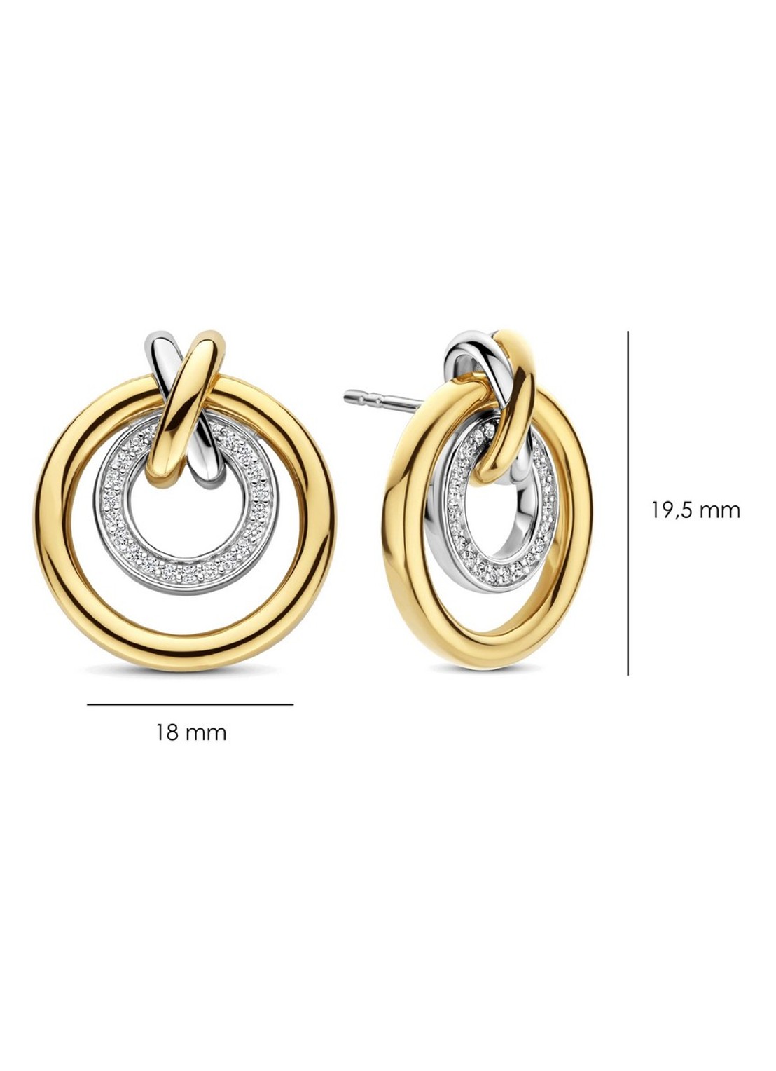 TI SENTO - Milano Oorstekers verguld 78098ZY - detail 4 zilver