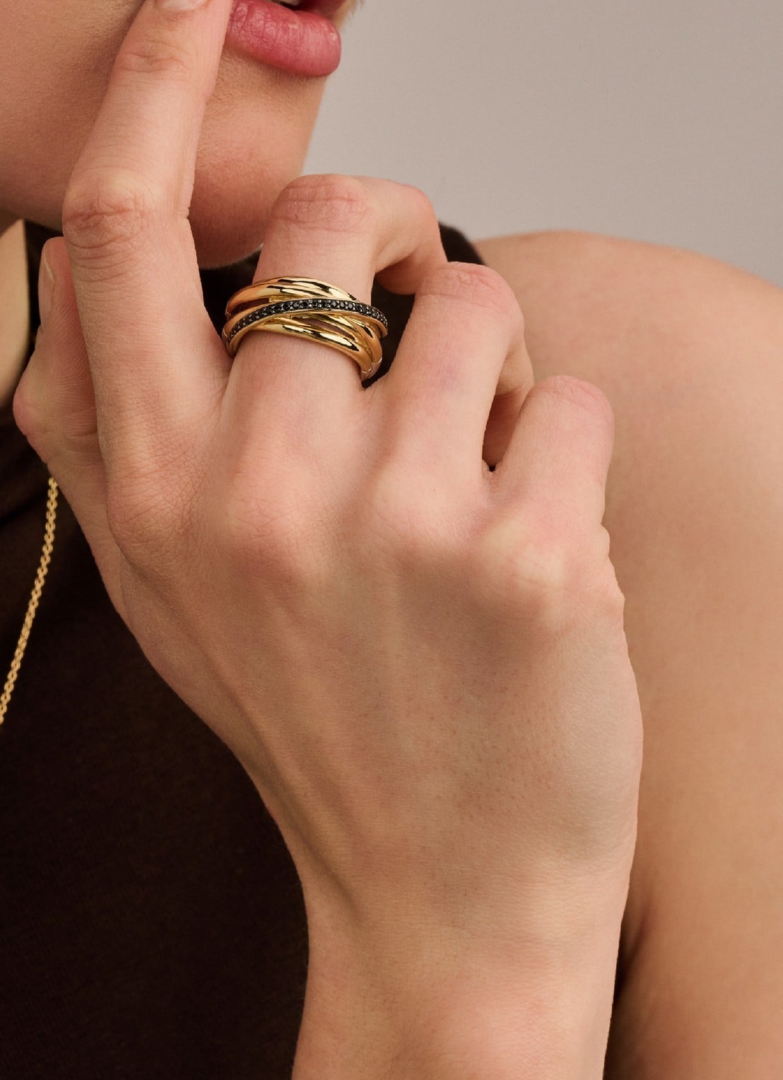 TI SENTO - Milano Ring 12318BY - voorkant 2 goud