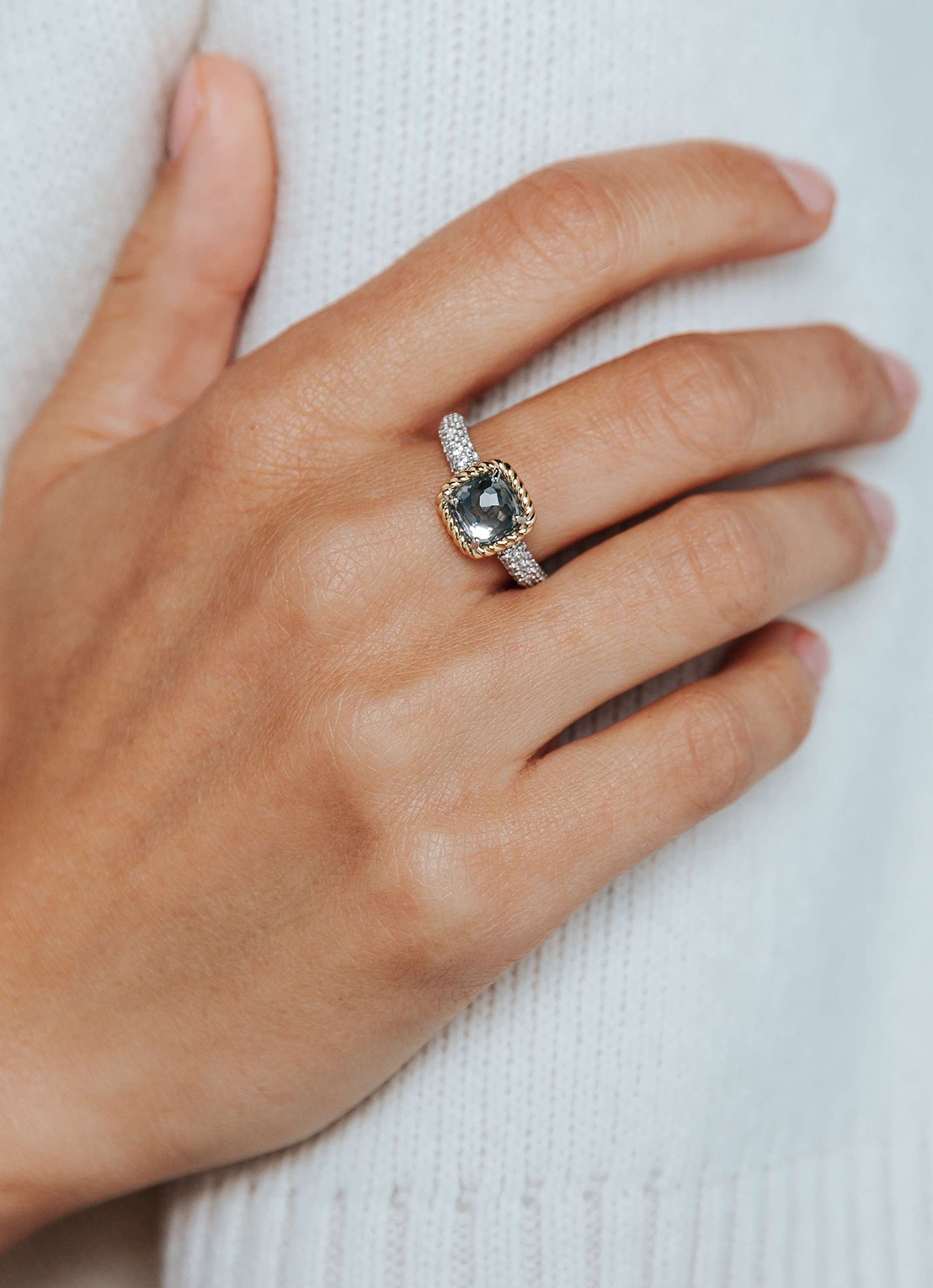 TI SENTO - Milano Ring 12399GG - voorkant 2 zilver