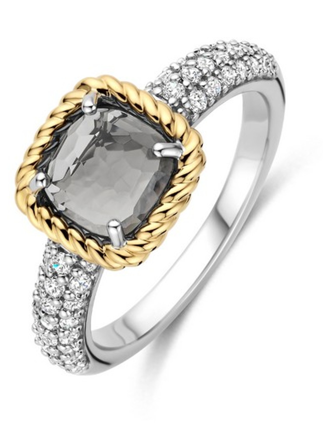 TI SENTO - Milano Ring 12399GG - voorkant 3 zilver