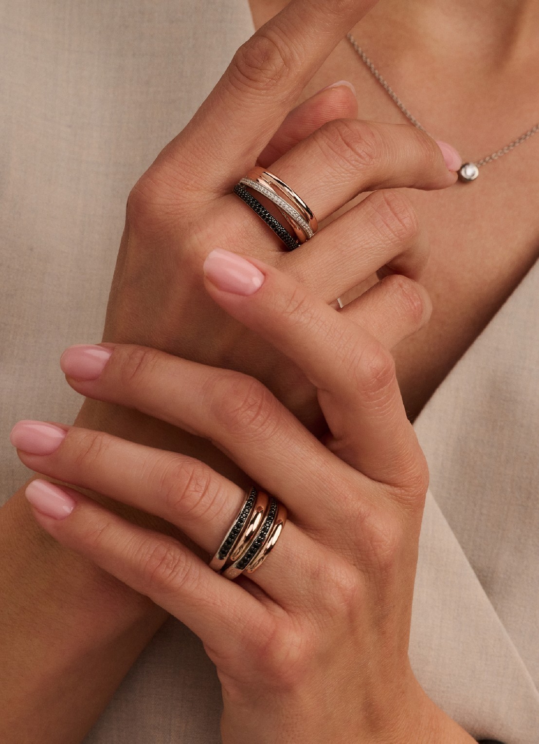 TI SENTO - Milano Ring 12402BR - voorkant 5 roségoud