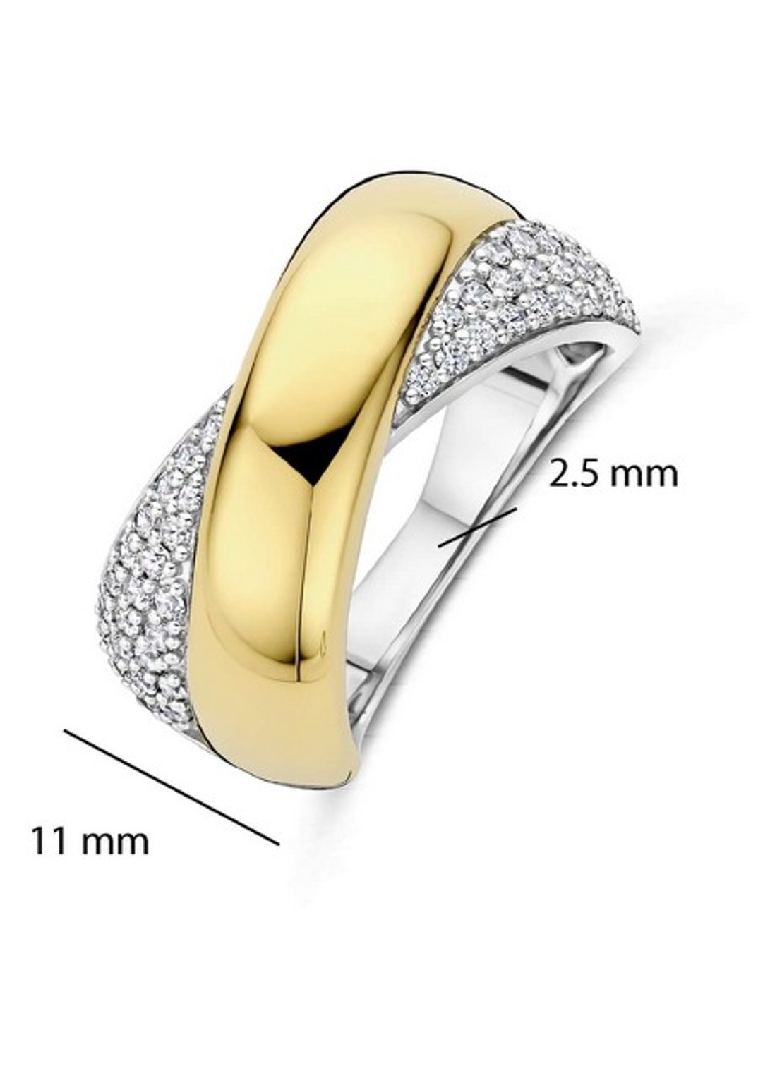 TI SENTO - Milano Ring 12404ZY - detail 3 goud