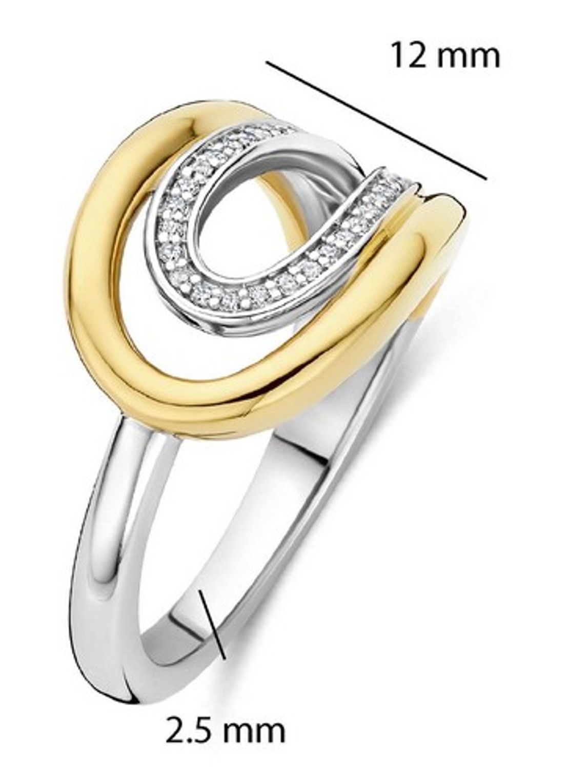 TI SENTO - Milano Ring 12408ZY - detail 3 goud