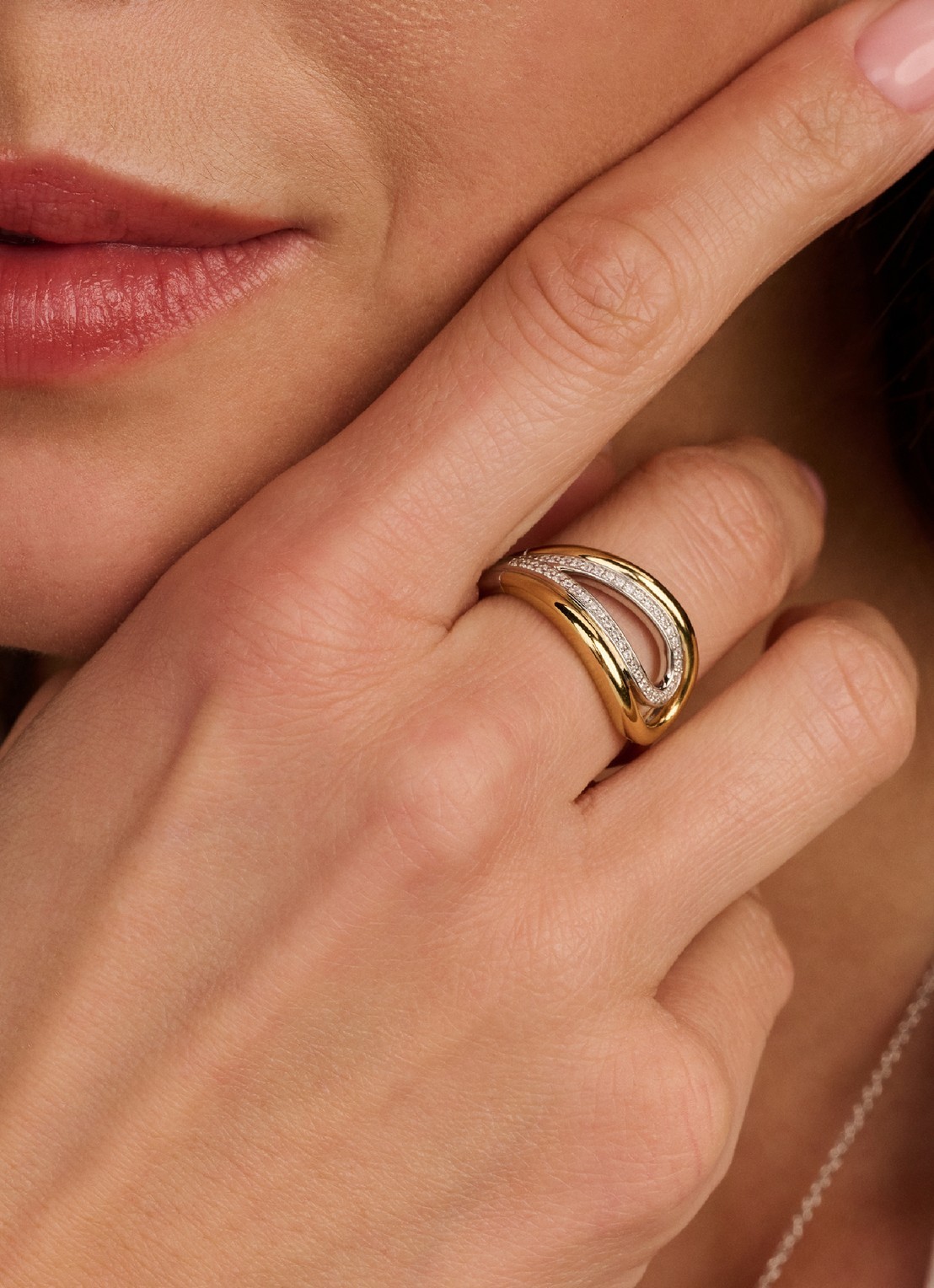 TI SENTO - Milano Ring 12408ZY - voorkant 5 goud