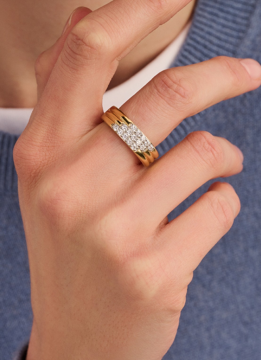TI SENTO - Milano Ring 12411ZY - voorkant 2 goud