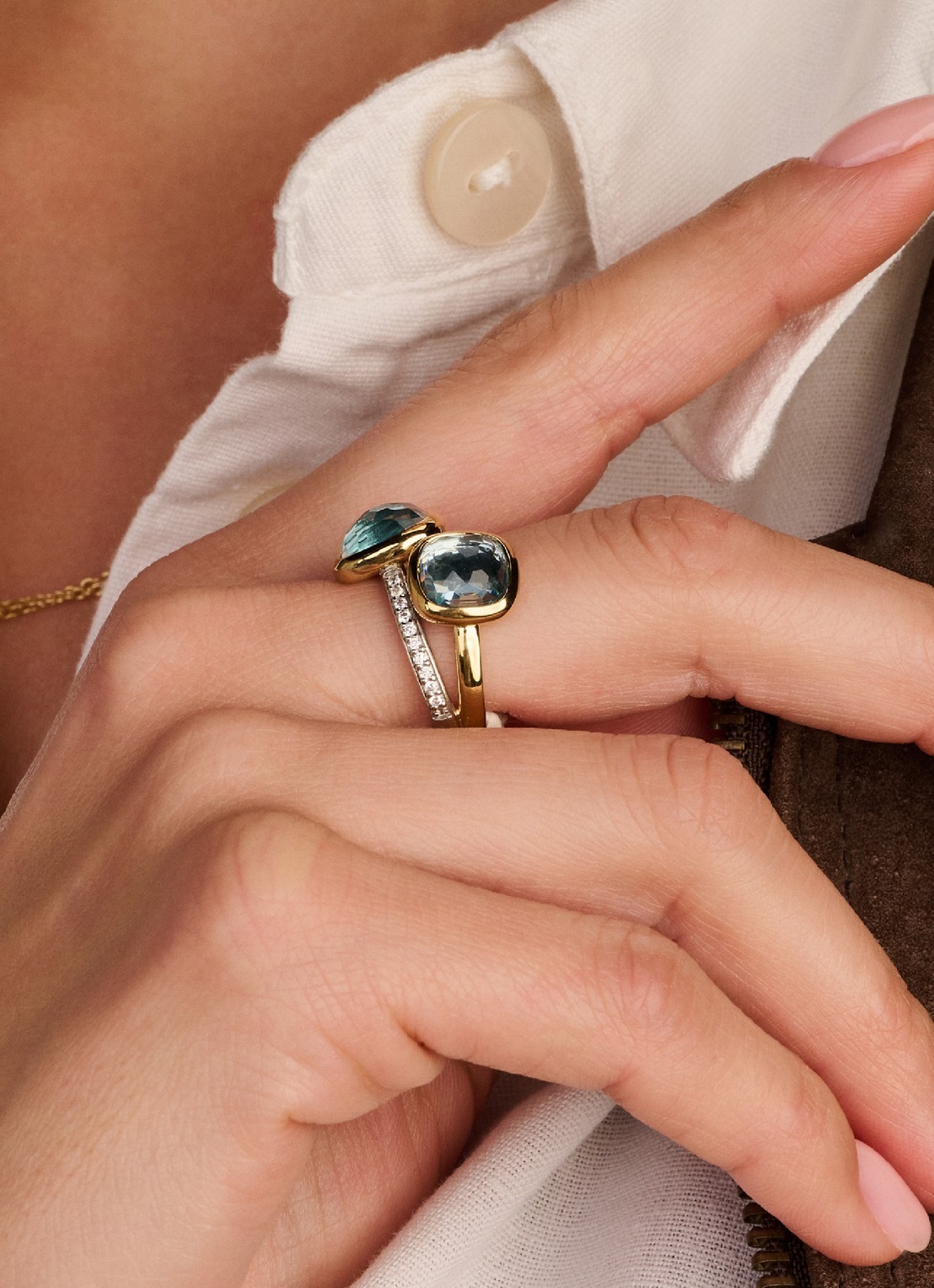 TI SENTO - Milano Ring 12412TY - voorkant 2 goud