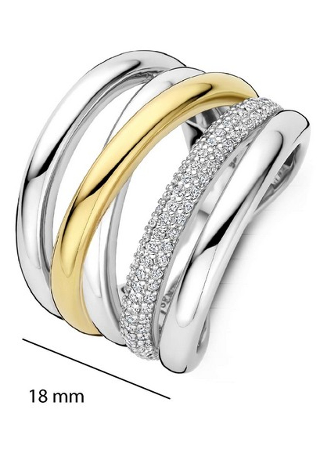 TI SENTO - Milano Ring 12421ZY - detail 5 zilver