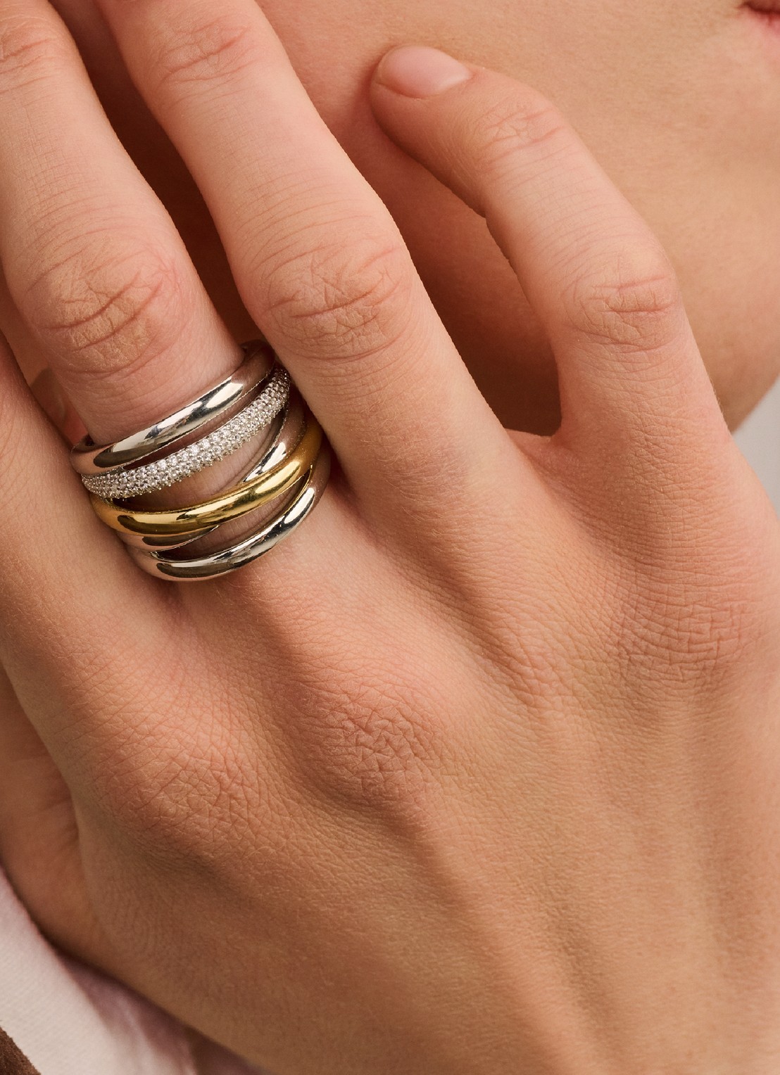 TI SENTO - Milano Ring 12421ZY - voorkant 2 zilver