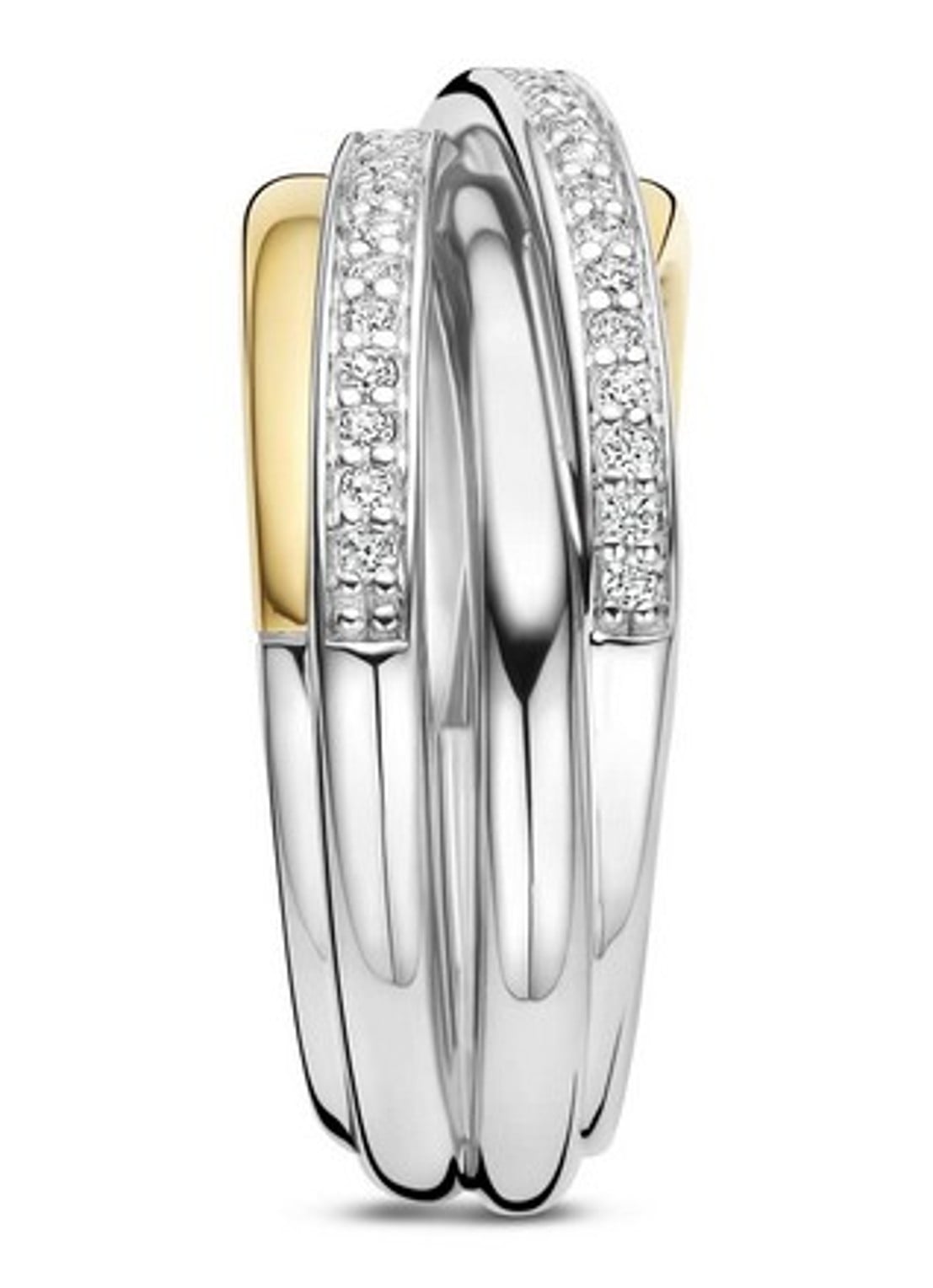 TI SENTO - Milano Ring met zirkonia 12056ZY - detail zilver