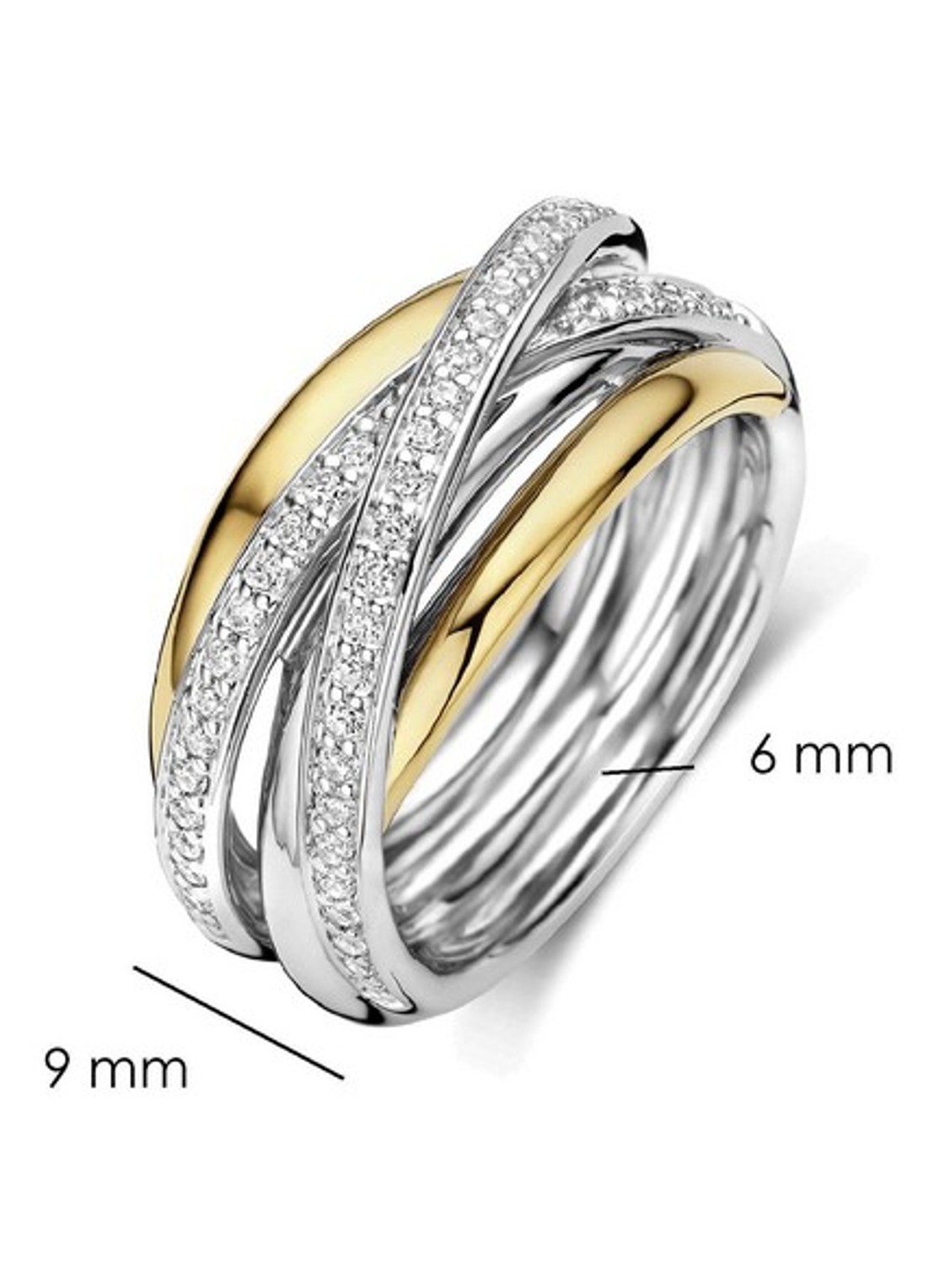 TI SENTO - Milano Ring met zirkonia 12056ZY - detail 3 zilver