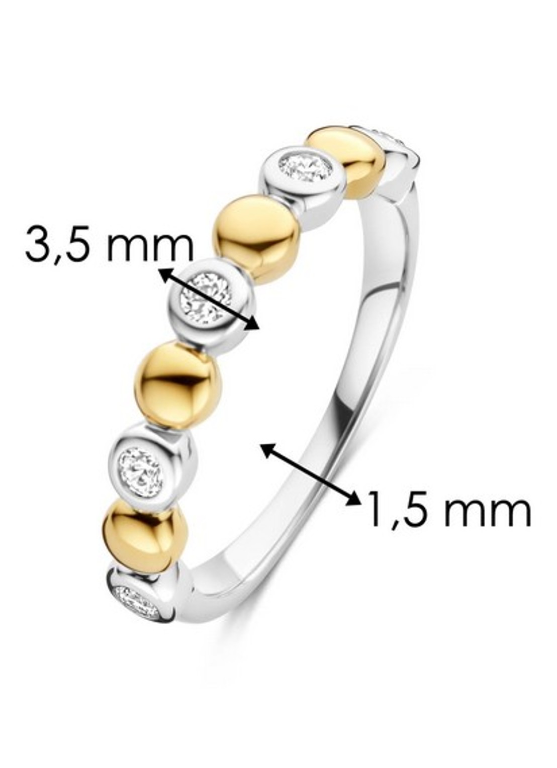TI SENTO - Milano Ring met zirkonia 12365ZY - detail 4 zilver