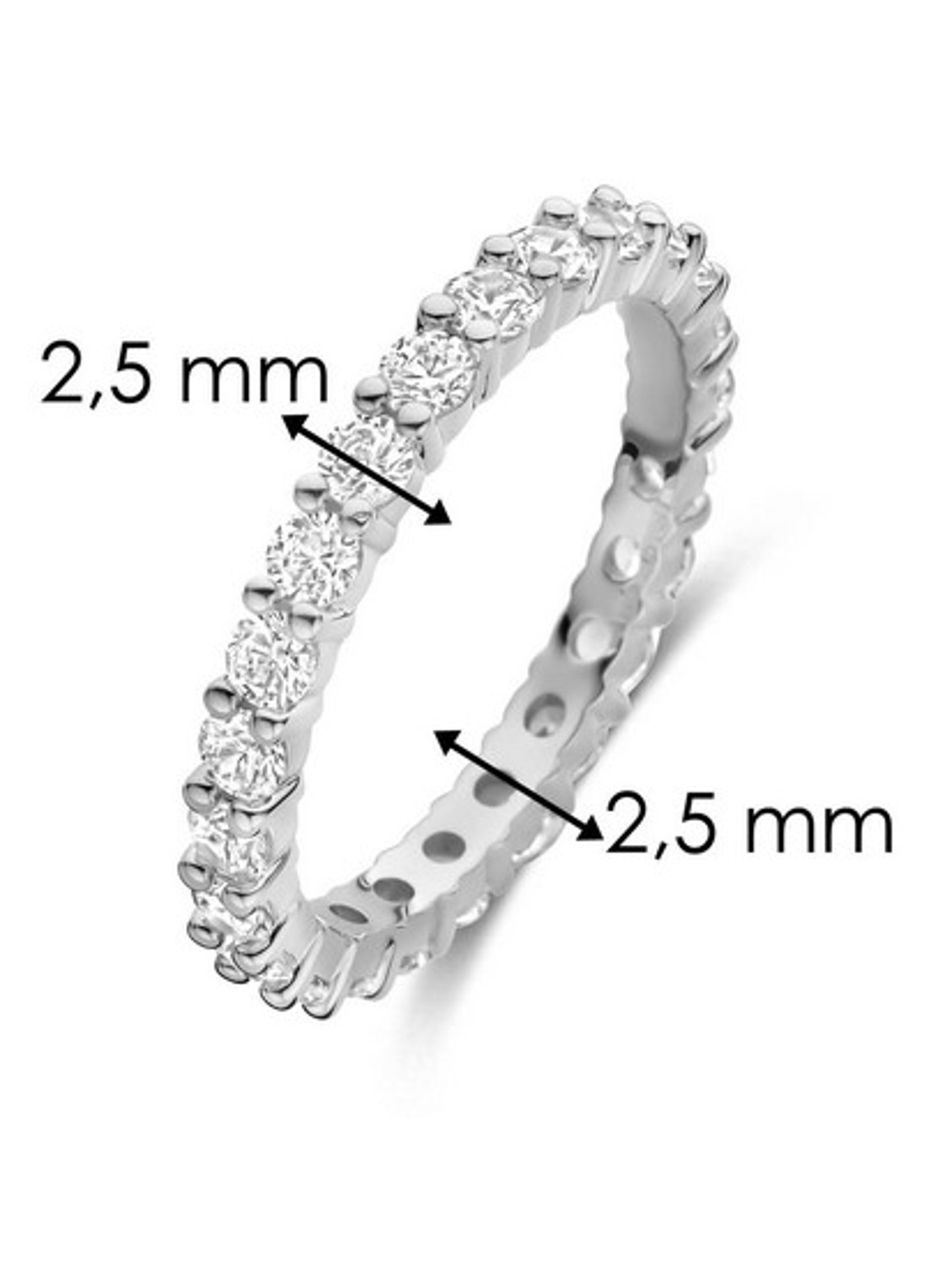 TI SENTO - Milano Ring met zirkonia 12371ZI - detail 4 zilver