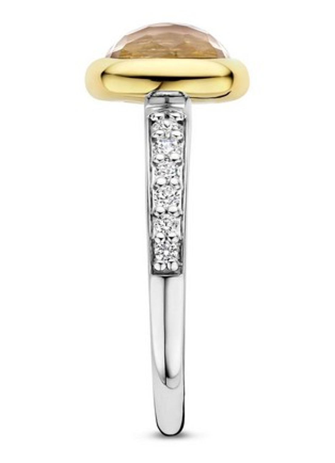 TI SENTO - Milano Ring met zirkonia 12414CY - detail zilver