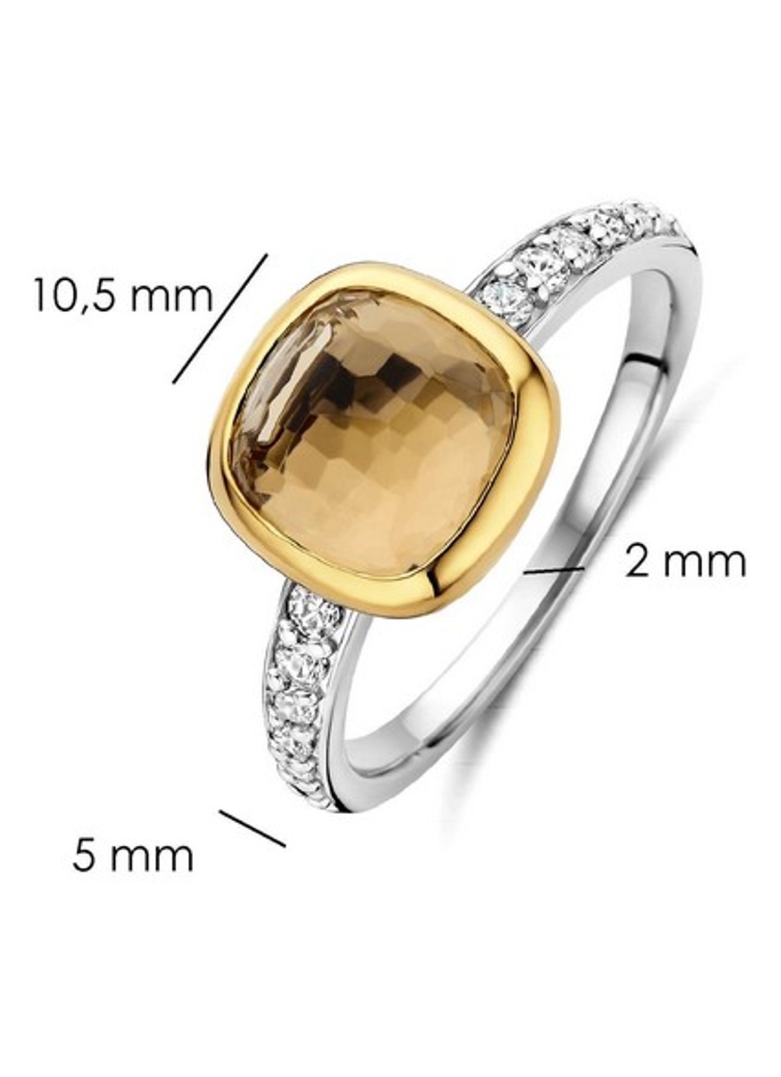 TI SENTO - Milano Ring met zirkonia 12414CY - detail 3 zilver