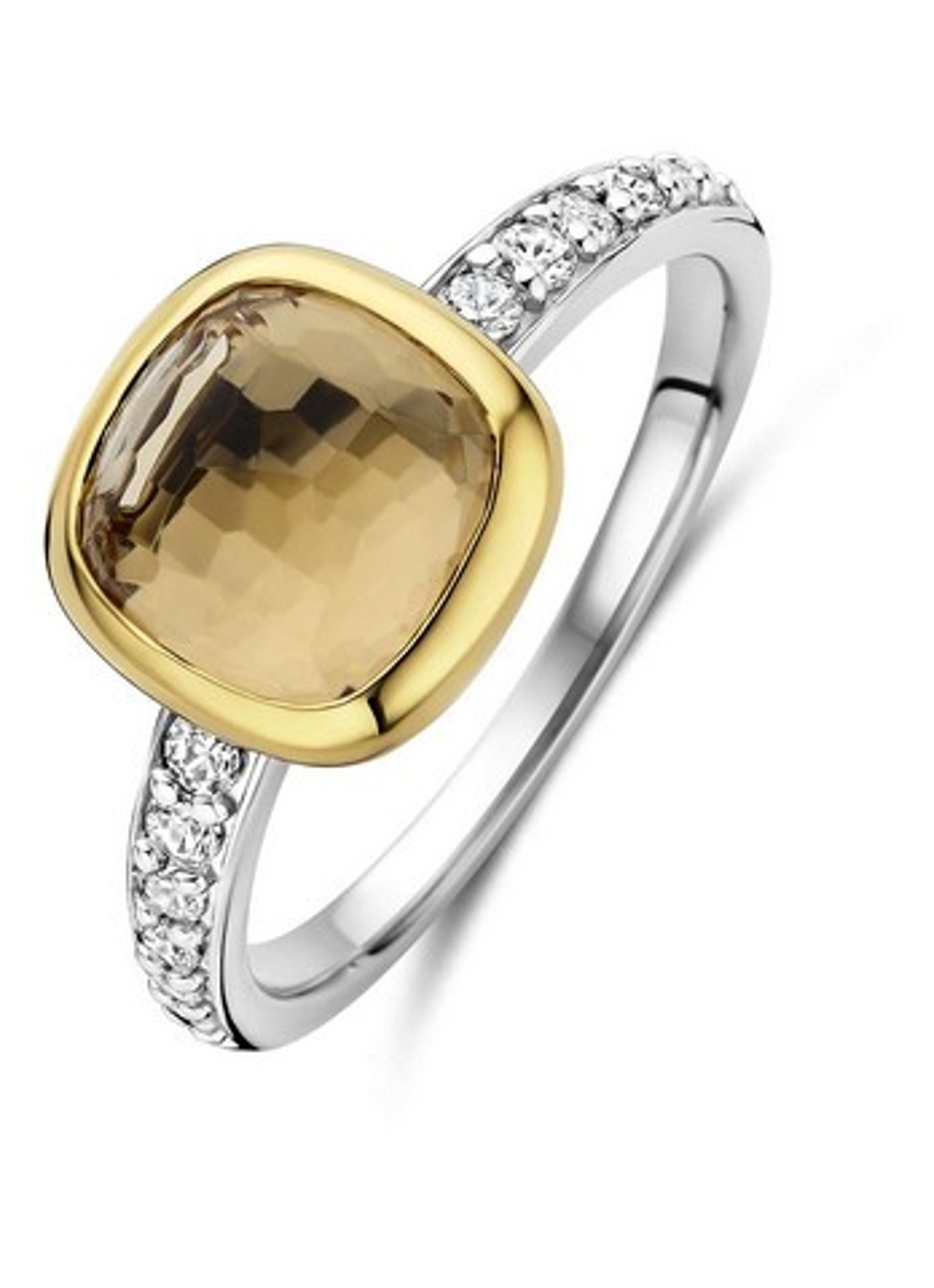 TI SENTO - Milano Ring met zirkonia 12414CY - voorkant 4 zilver