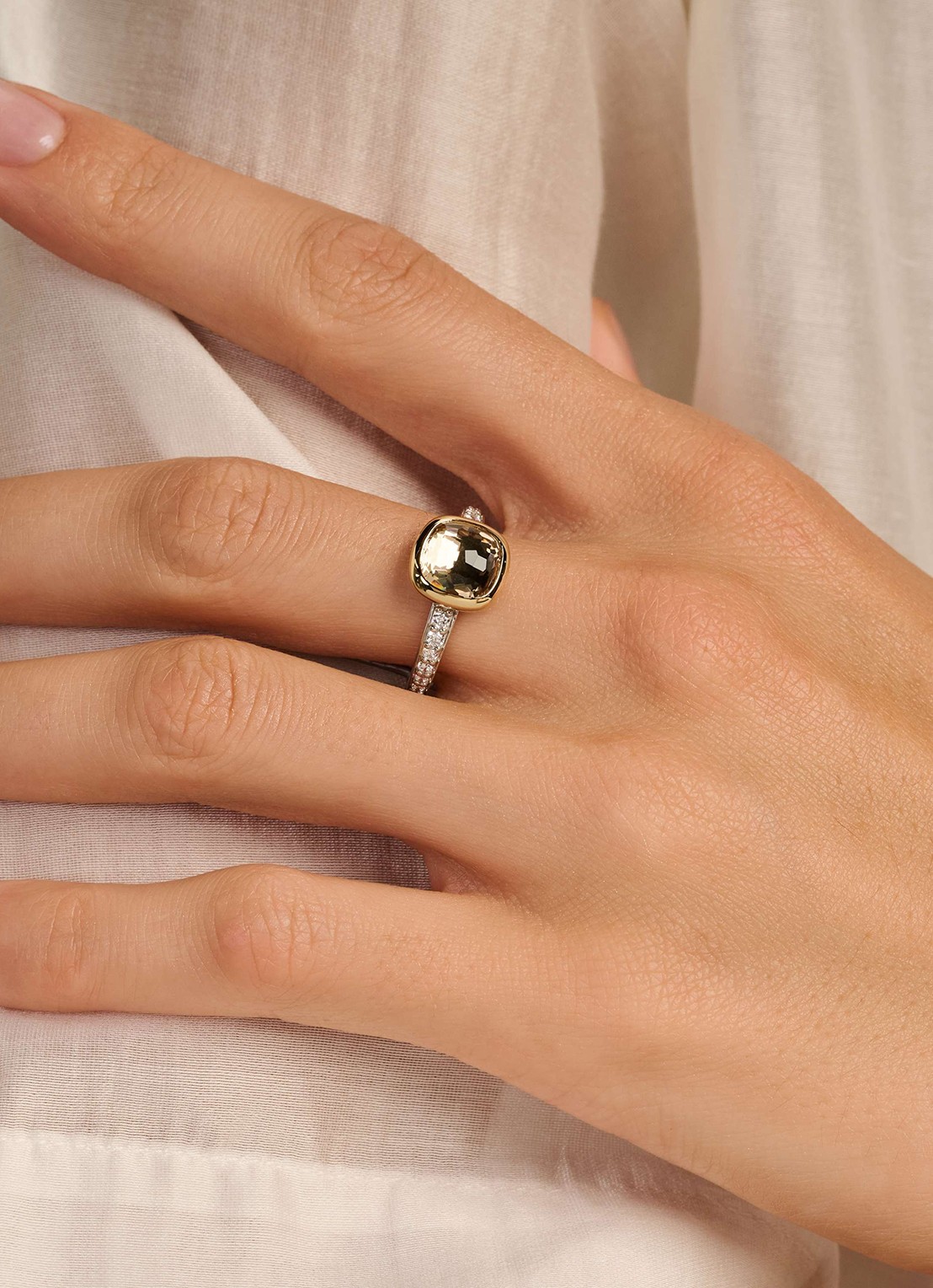 TI SENTO - Milano Ring met zirkonia 12414CY - voorkant 5 zilver