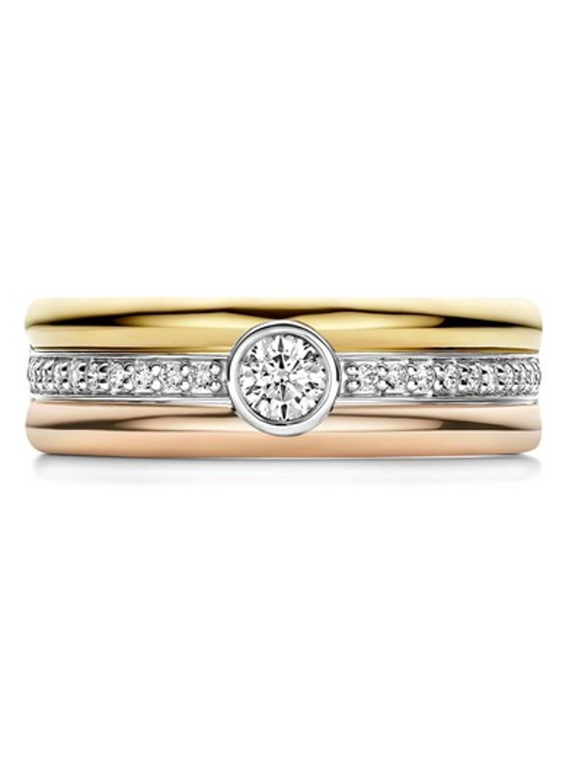 TI SENTO - Milano Ring met zirkonia 12435TZ - detail 2 goud