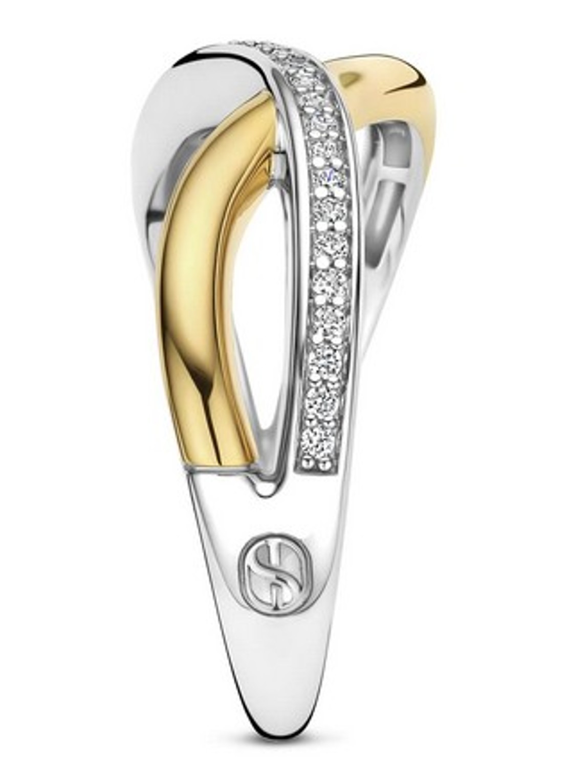 TI SENTO - Milano Ring met zirkonia 12436ZY - detail goud