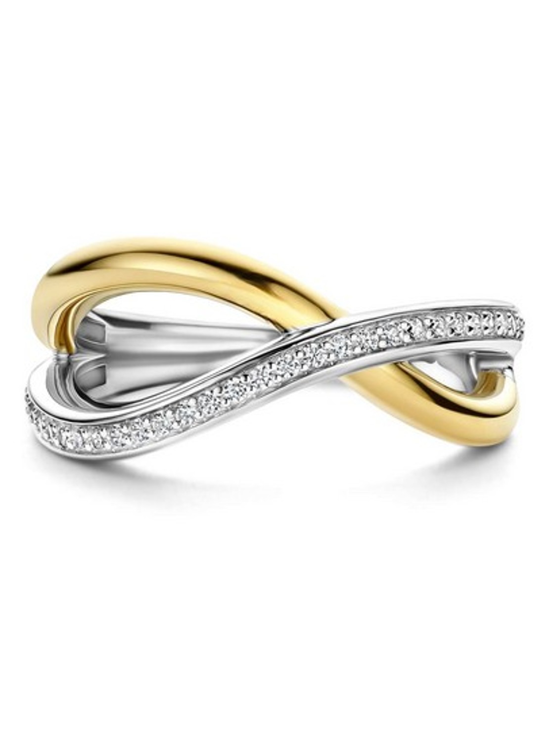 TI SENTO - Milano Ring met zirkonia 12436ZY - detail 2 goud