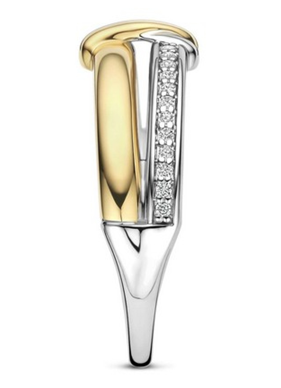 TI SENTO - Milano Ring met zirkonia 12442ZY - detail goud