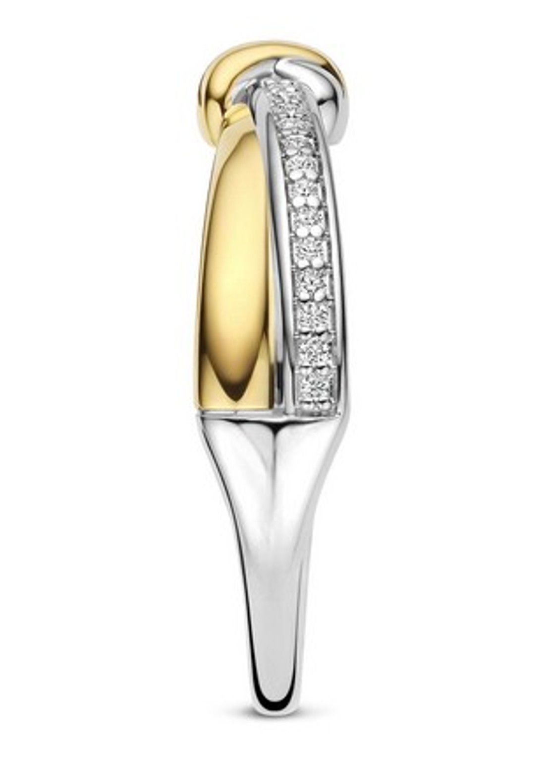TI SENTO - Milano Ring met zirkonia 12443ZY - detail zilver