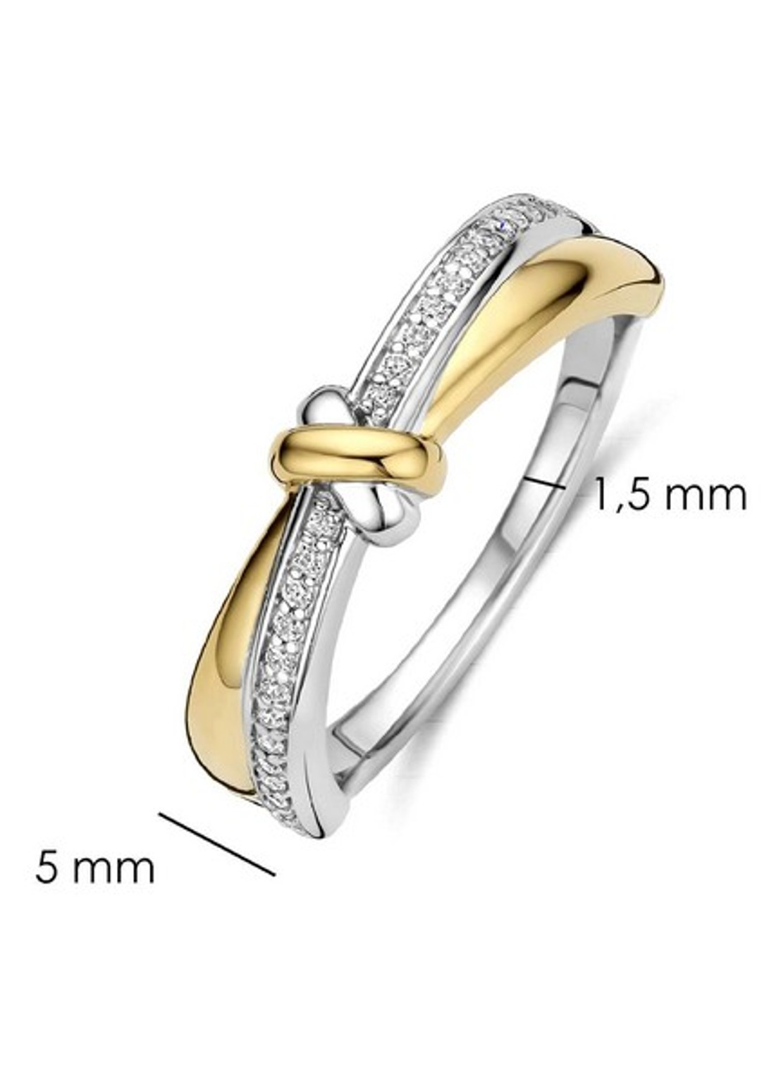TI SENTO - Milano Ring met zirkonia 12443ZY - detail 3 zilver