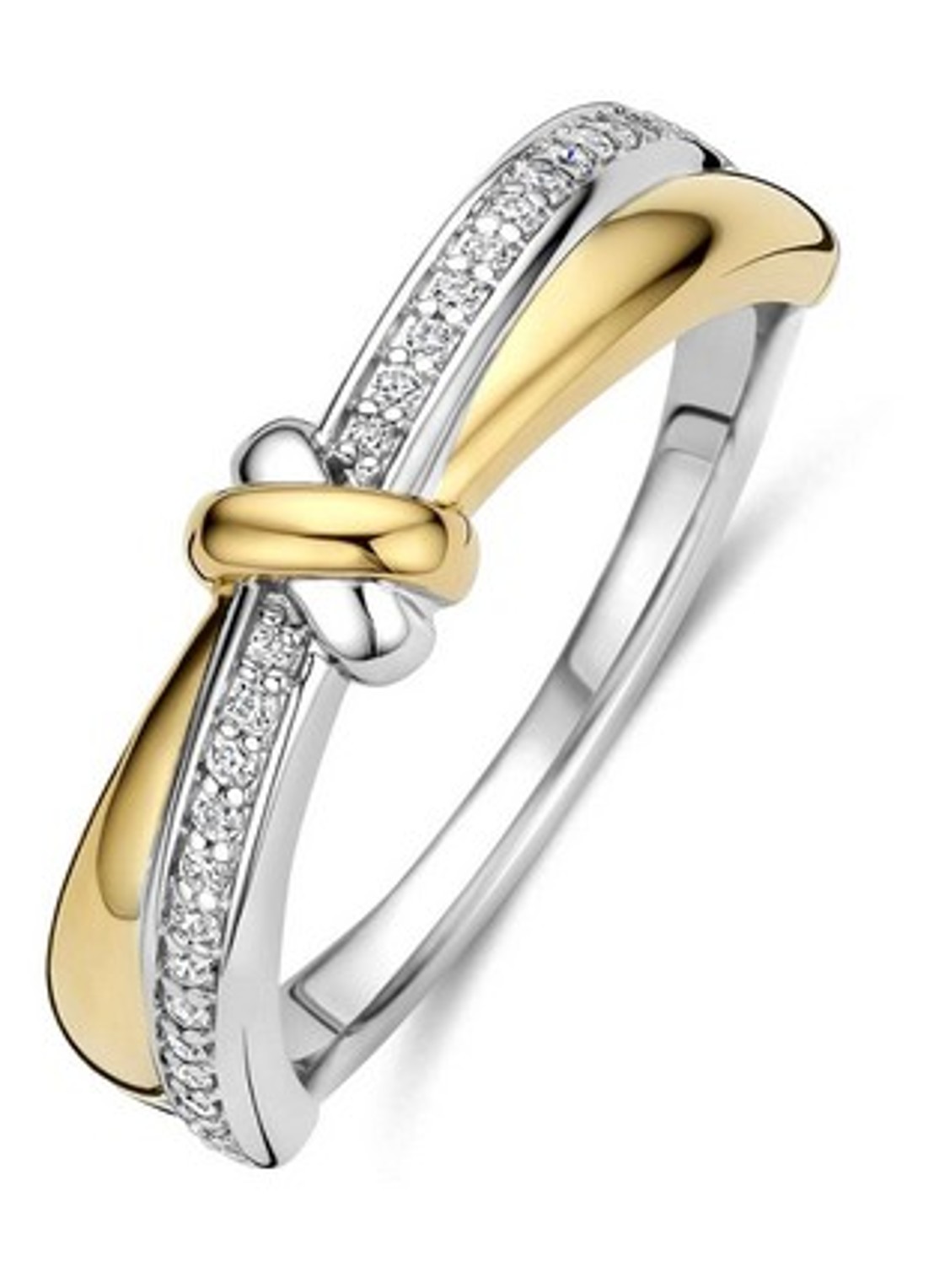 TI SENTO - Milano Ring met zirkonia 12443ZY - voorkant 4 zilver