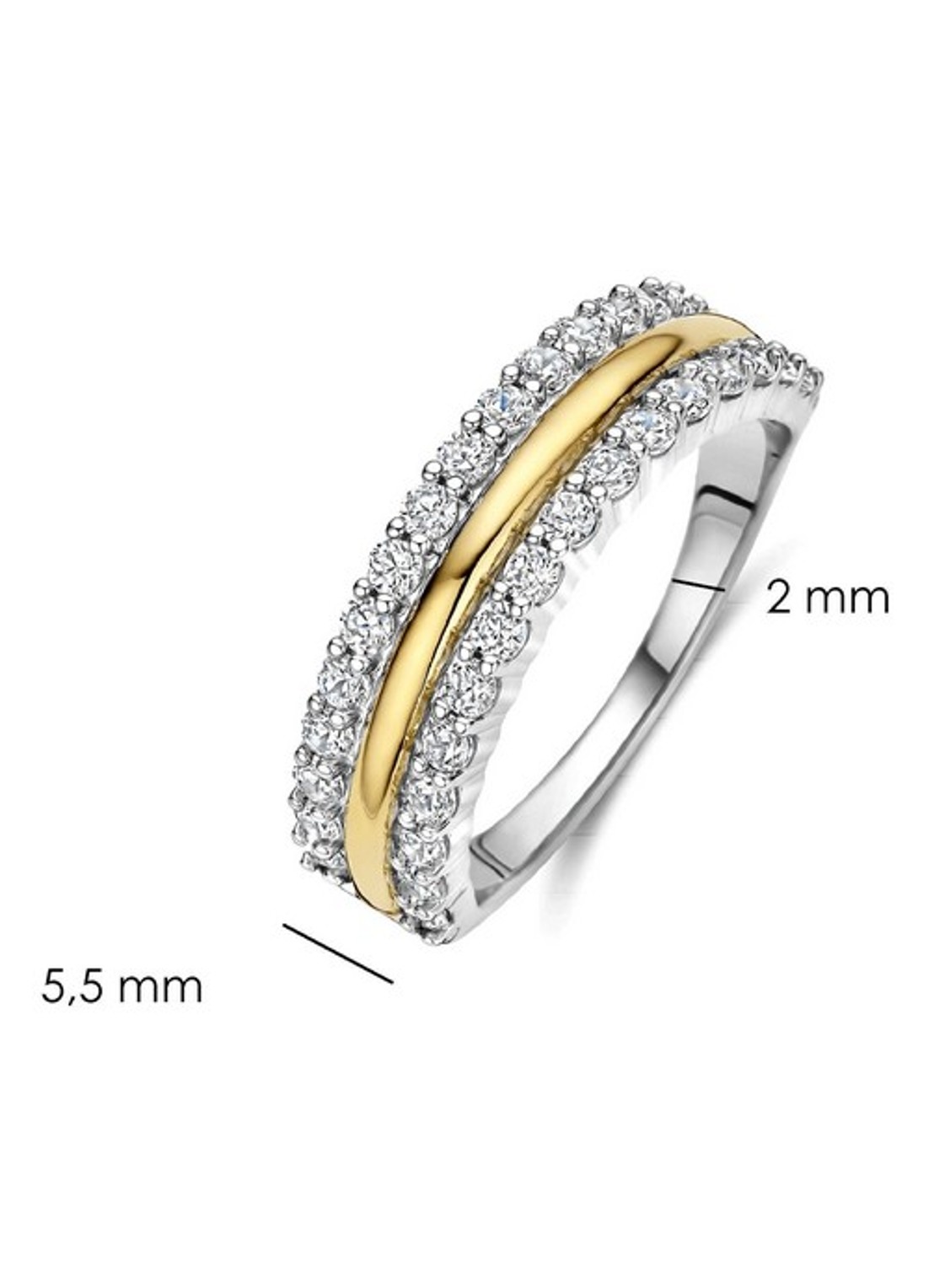 TI SENTO - Milano Ring met zirkonia 12446ZY - detail 5 zilver