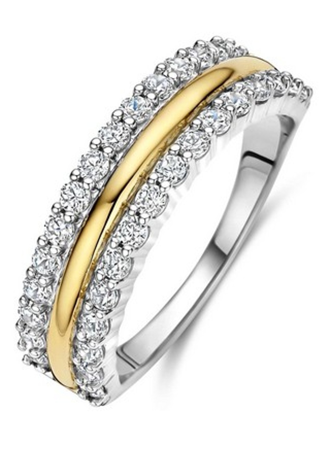 TI SENTO - Milano Ring met zirkonia 12446ZY - voorkant zilver