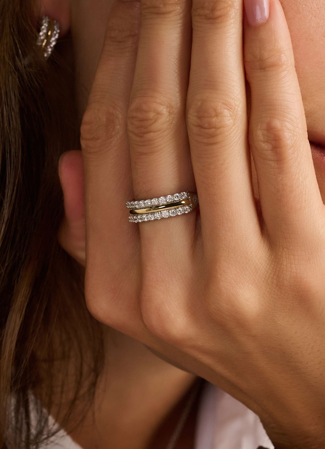 TI SENTO - Milano Ring met zirkonia 12446ZY - voorkant 2 zilver