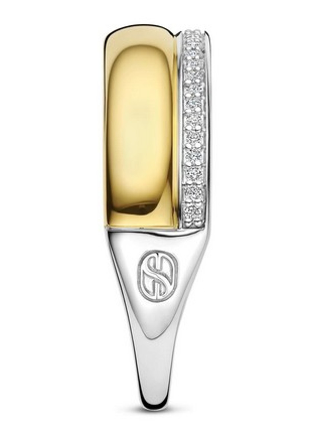TI SENTO - Milano Ring met zirkonia 12448ZY - detail goud