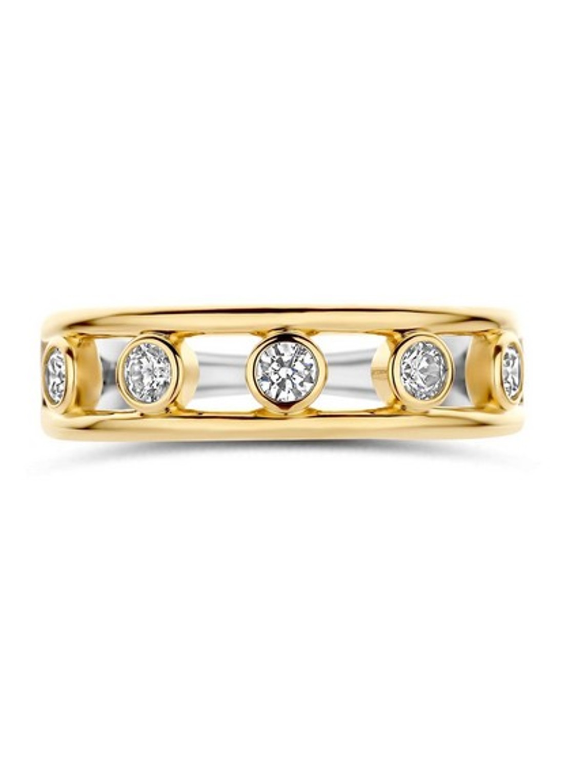 TI SENTO - Milano Ring met zirkonia 12455ZY - detail 2 goud