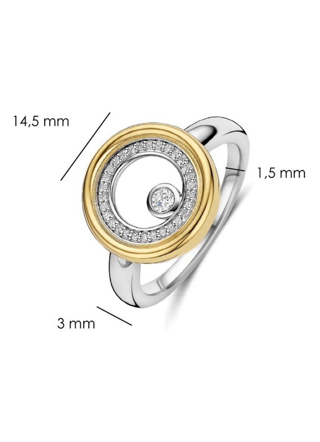 TI SENTO - Milano Ring met zirkonia 12456ZY - detail 3 zilver