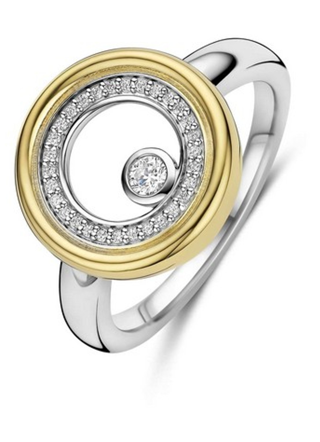 TI SENTO - Milano Ring met zirkonia 12456ZY - voorkant 4 zilver