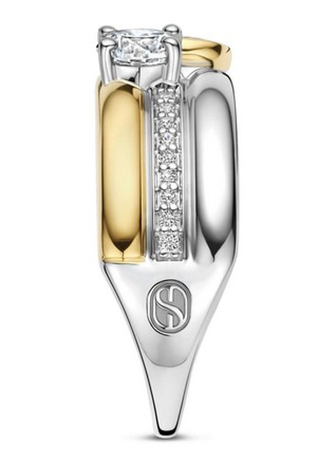 TI SENTO - Milano Ring met zirkonia 12459ZY - detail zilver