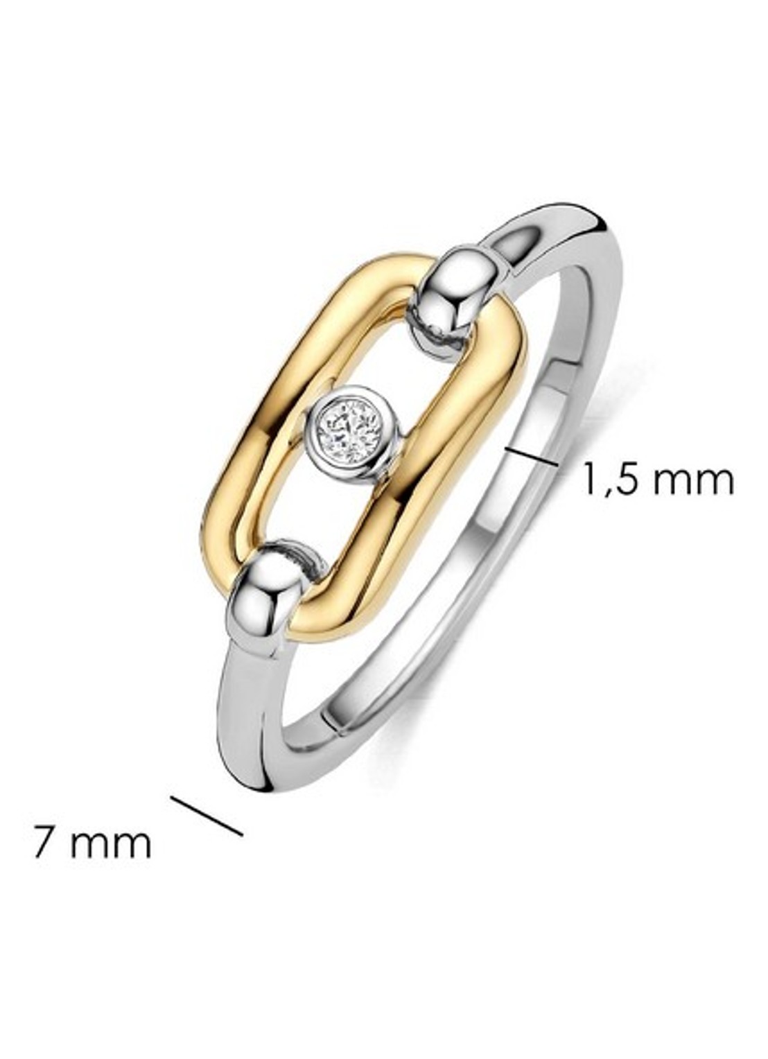 TI SENTO - Milano Ring met zirkonia 12464ZY - detail 3 zilver