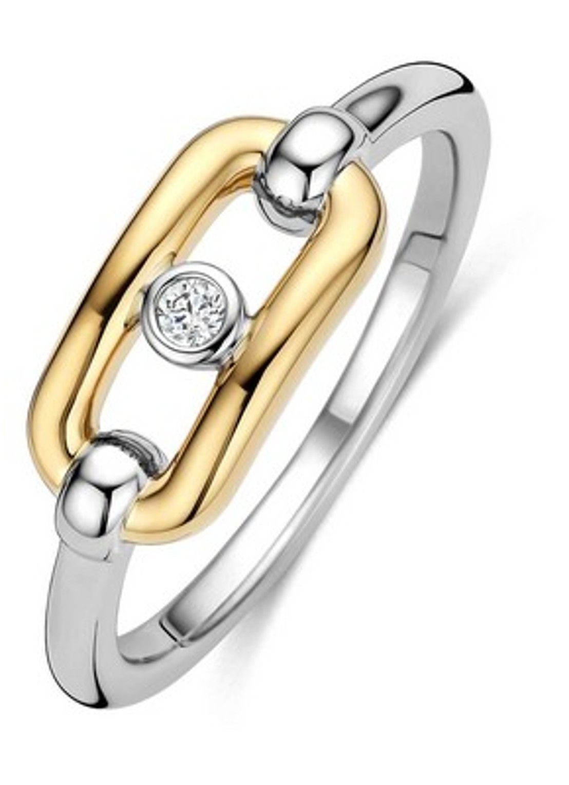 TI SENTO - Milano Ring met zirkonia 12464ZY - voorkant 4 zilver