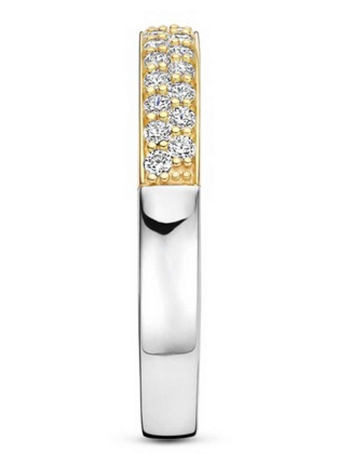 TI SENTO - Milano Ring met zirkonia verguld 1414YZ - detail goud