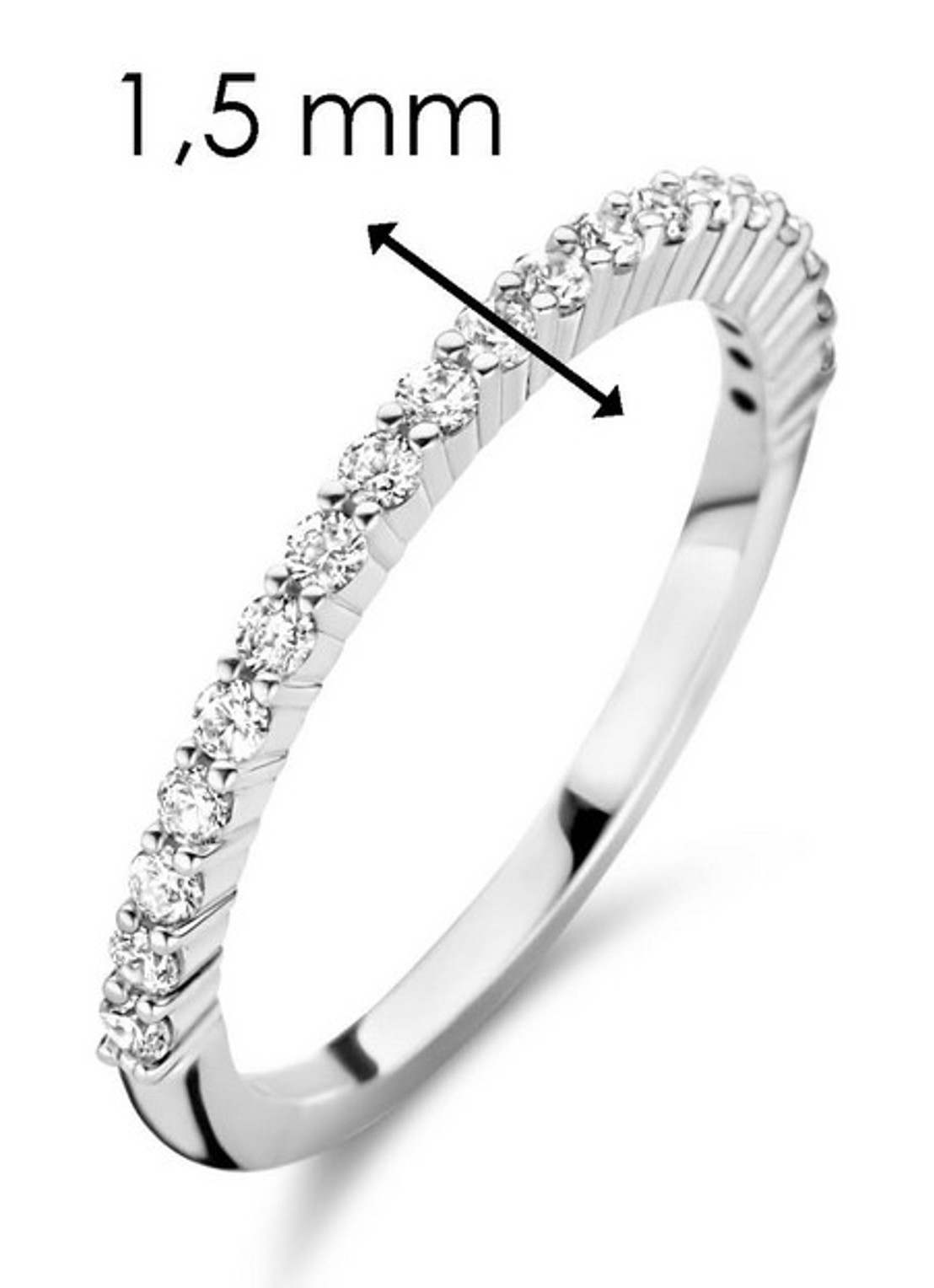 TI SENTO - Milano Ring van zilver 12268ZI - detail 4 zilver