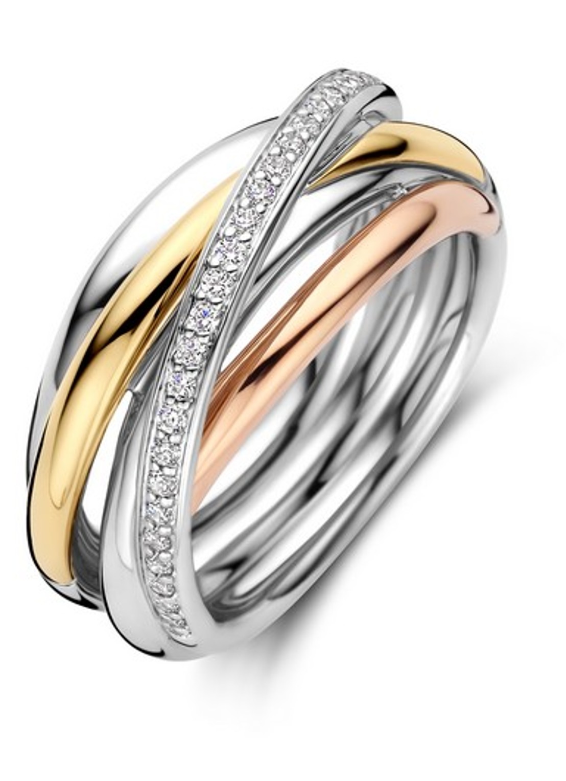 TI SENTO - Milano Ring van zilver 12318ZT - voorkant 5 zilver
