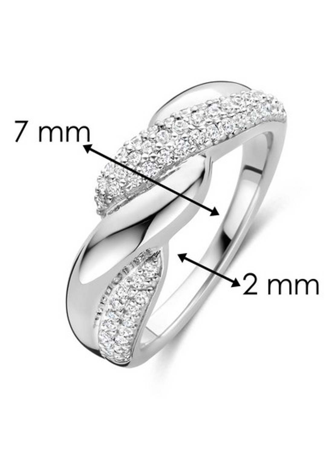 TI SENTO - Milano Ring van zilver 12370ZI - detail 2 zilver