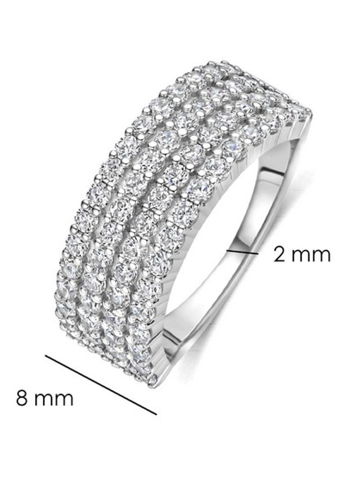 TI SENTO - Milano Ring van zilver 12432ZI - detail 3 goud