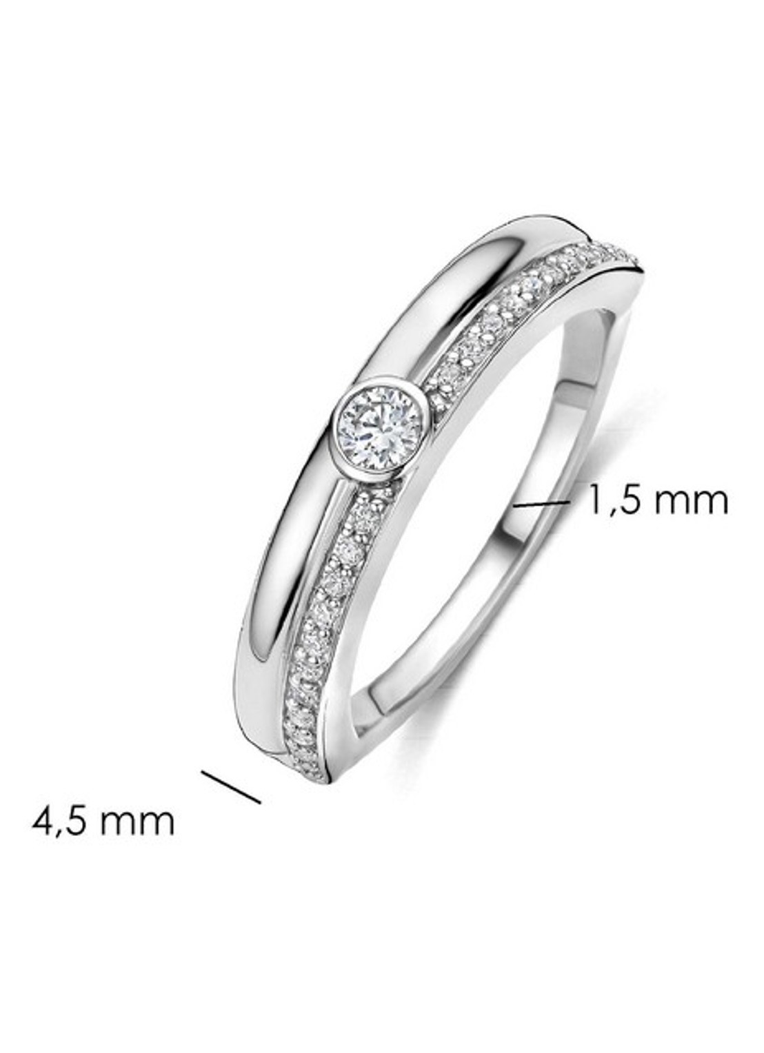 TI SENTO - Milano Ring van zilver 12433ZI - detail 3 zilver
