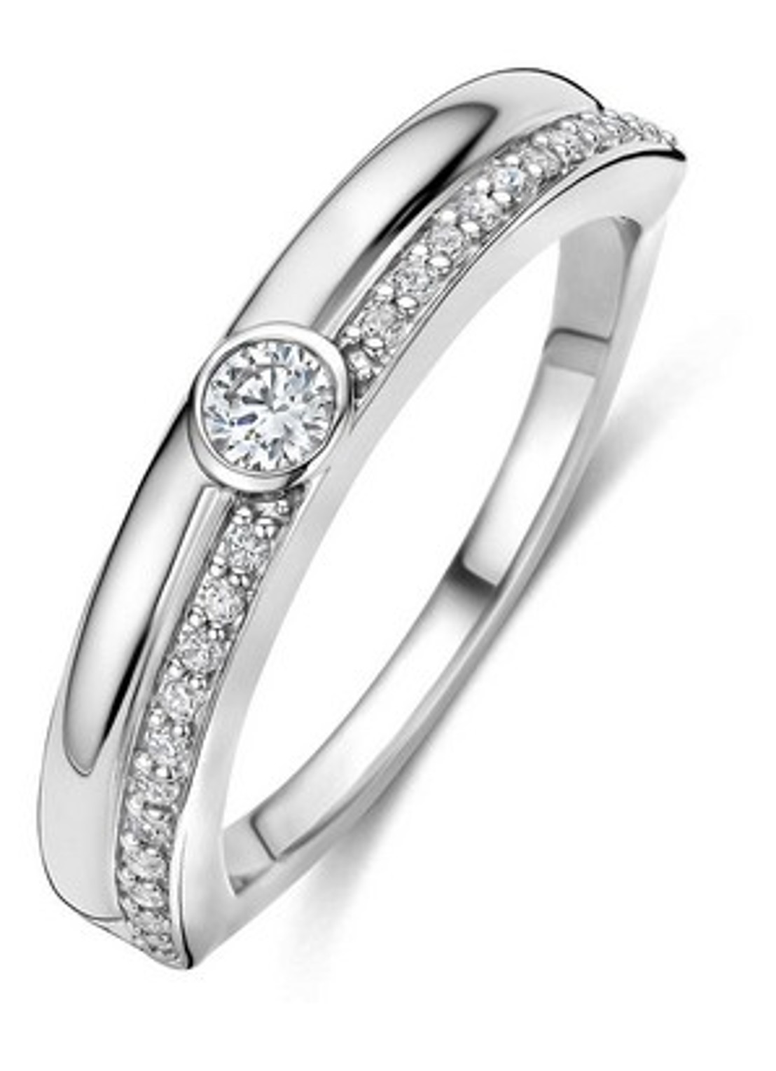 TI SENTO - Milano Ring van zilver 12433ZI - voorkant 4 zilver
