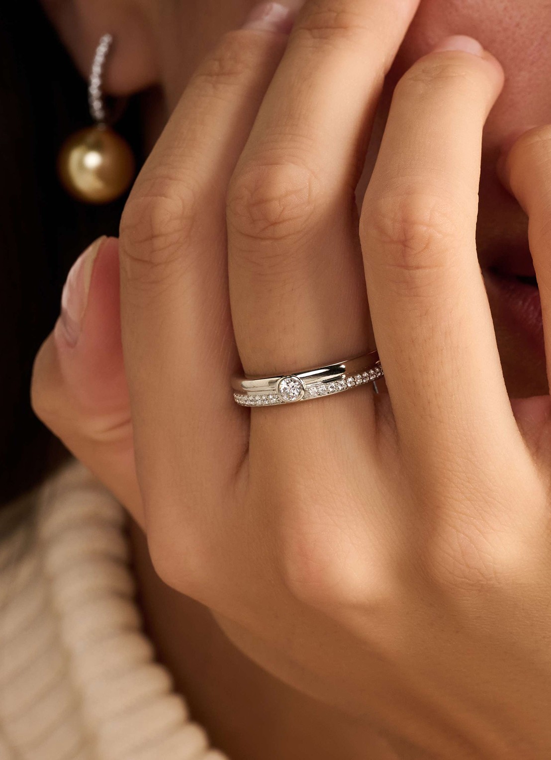 TI SENTO - Milano Ring van zilver 12433ZI - voorkant 5 zilver