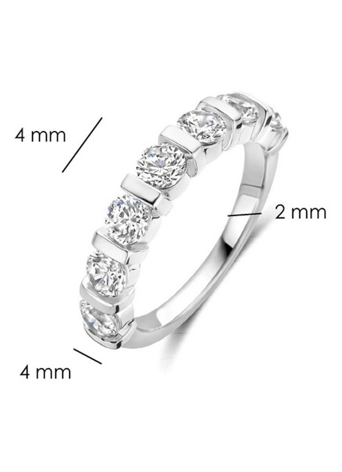 TI SENTO - Milano  Ring van zilver 12434ZI - detail 5 goud