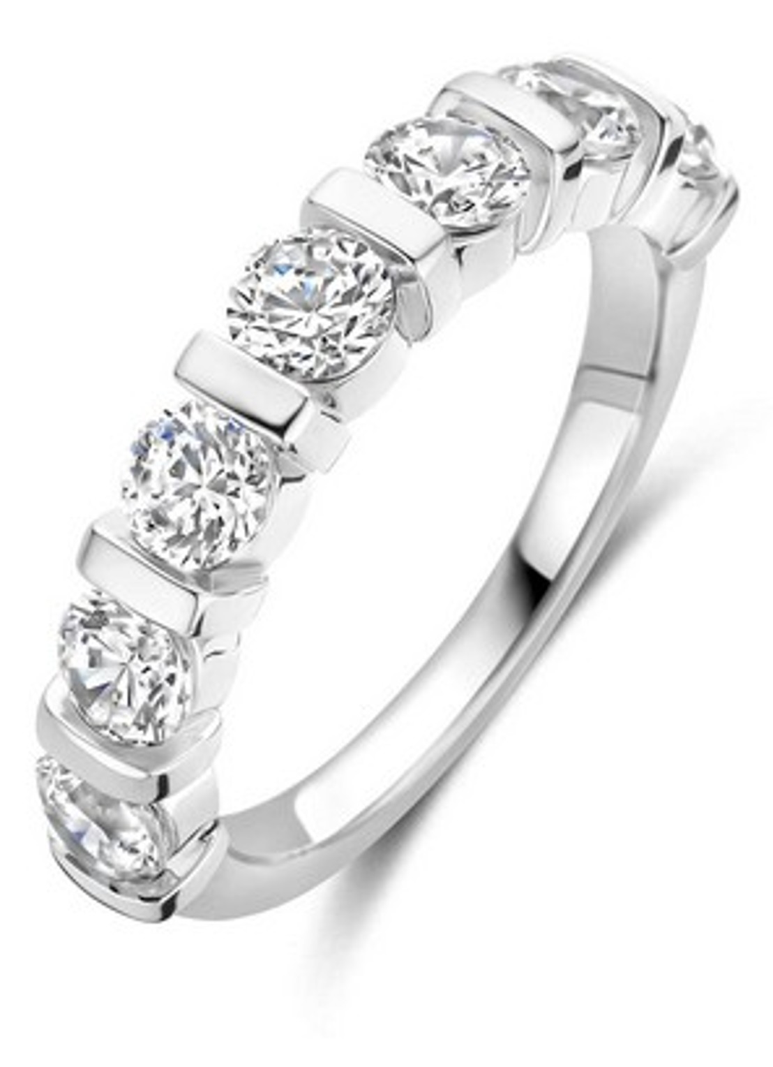 TI SENTO - Milano  Ring van zilver 12434ZI - voorkant goud